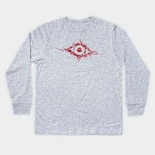 Art is in the EYE of the beholder (red) Kids Long Sleeve T-Shirt